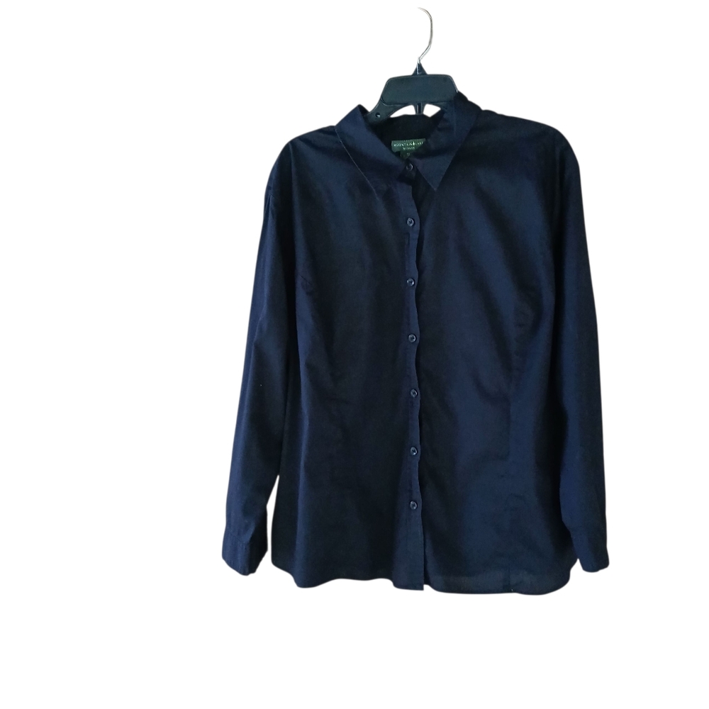 Mountain Lake Black Long Sleeved Button Down Shirt Size 2X